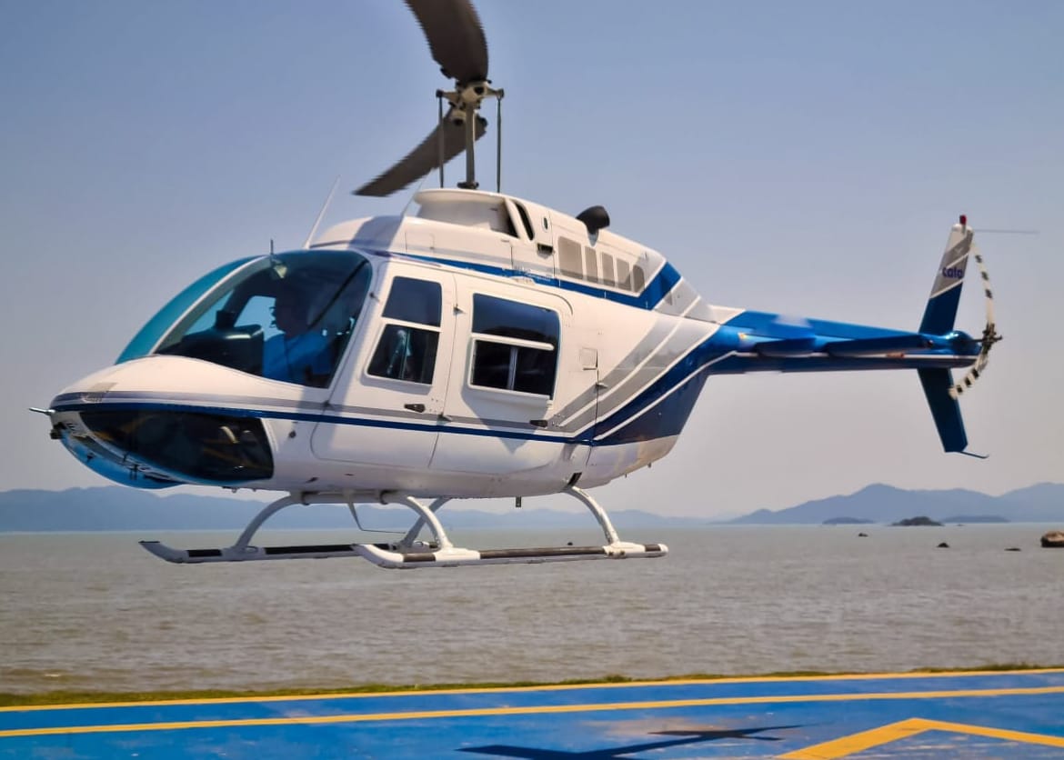 Táxi Aéreo de Helicóptero para Praia do Caixa D’aço